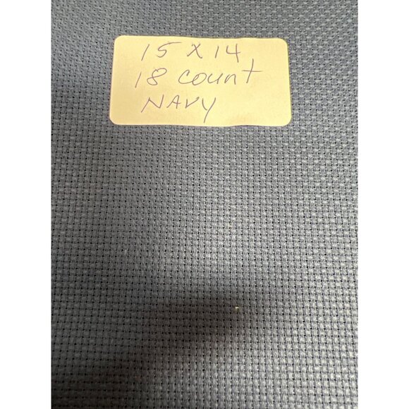 Navy Blue 15 X 14 Aida Cloth 18 Count Cross Stitch Fabric - Picture 2 of 2